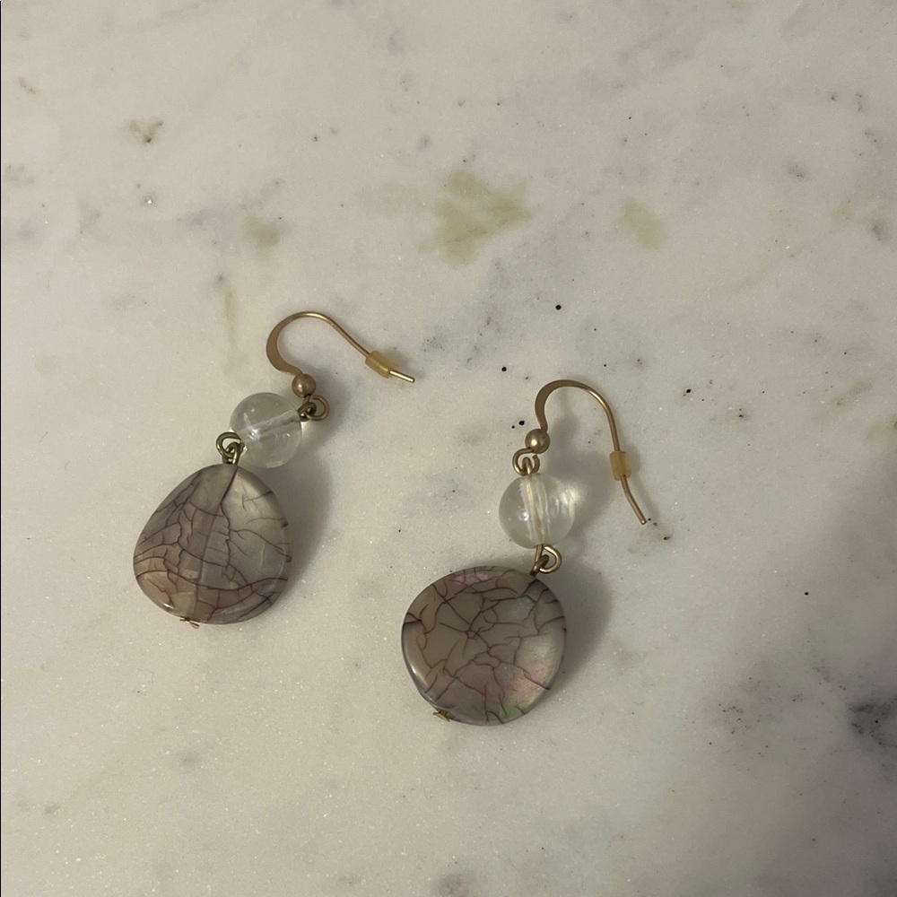 Elegant Gray Dangle Earrings